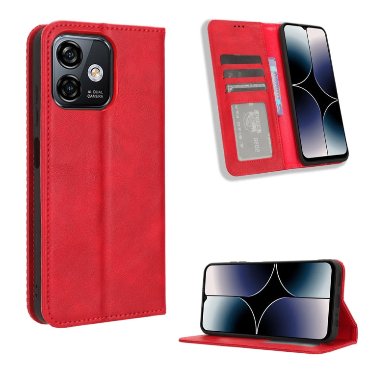 Magnetic Buckle Retro Texture Leather Phone Case