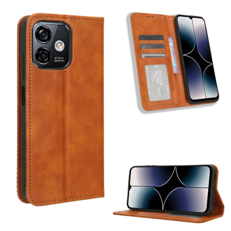 Magnetic Buckle Retro Texture Leather Phone Case