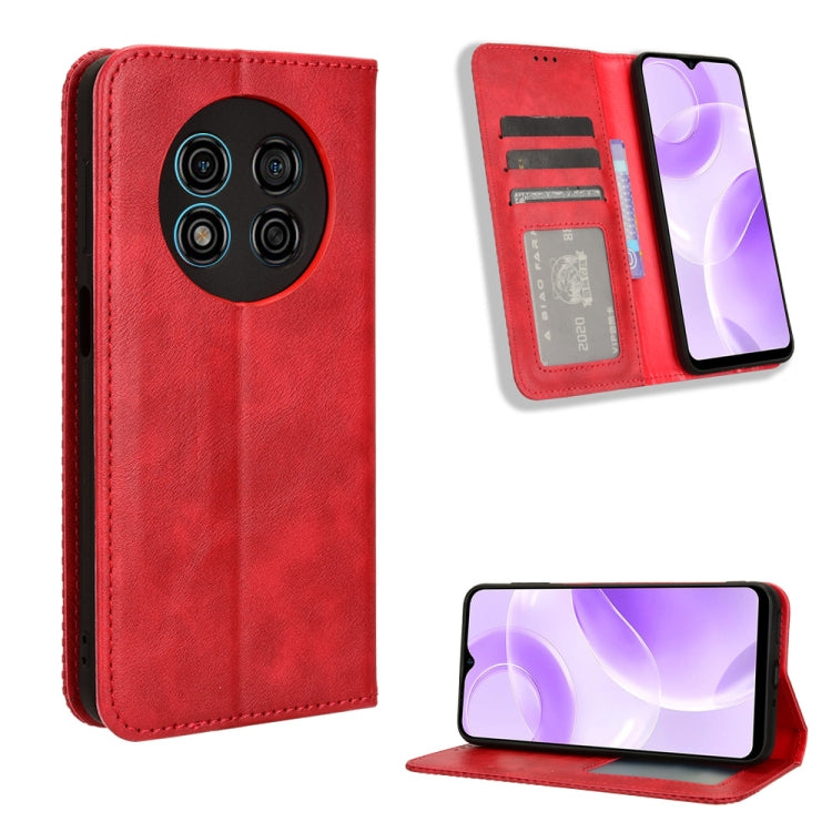 Magnetic Buckle Retro Texture Leather Phone Case