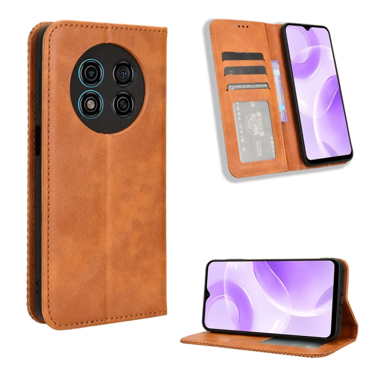 Magnetic Buckle Retro Texture Leather Phone Case