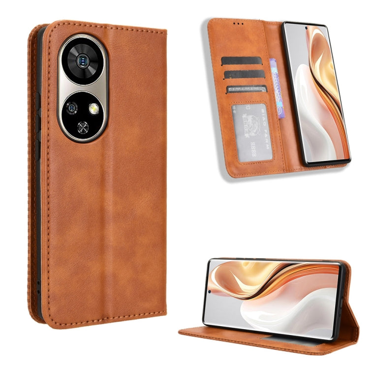 Magnetic Buckle Retro Texture Leather Phone Case