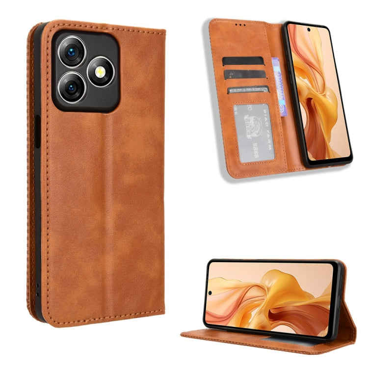 Magnetic Buckle Retro Texture Leather Phone Case