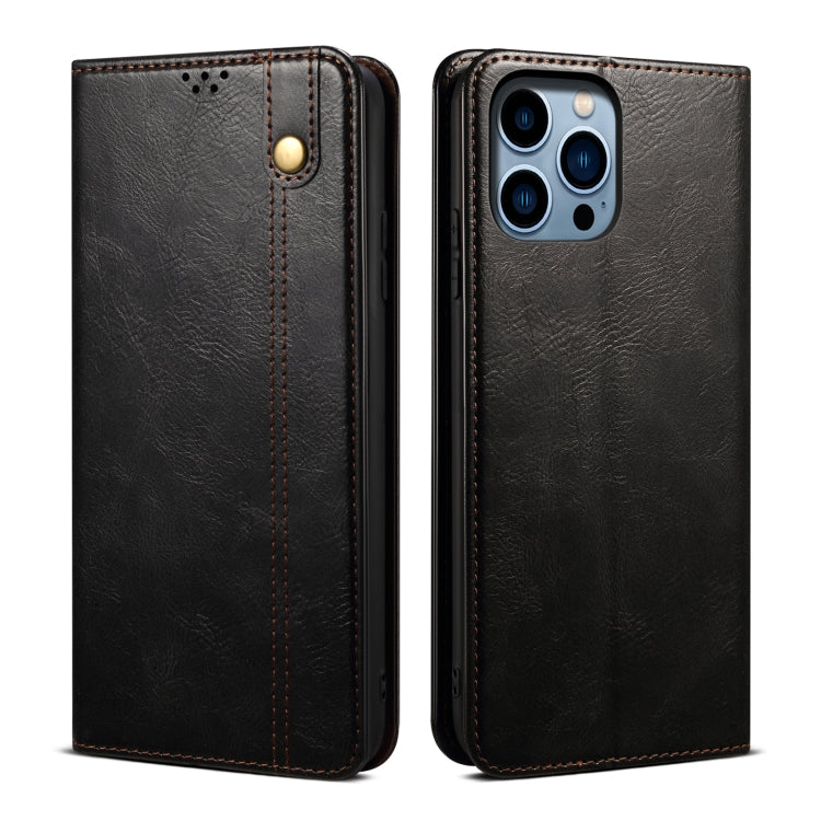 Oil Wax Crazy Horse Texture Leather Phone Case, Series 2