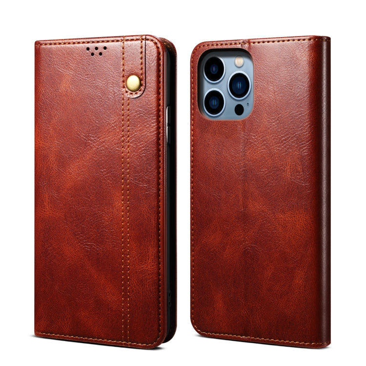 Oil Wax Crazy Horse Texture Leather Phone Case, Series 2