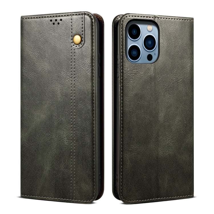 Oil Wax Crazy Horse Texture Leather Phone Case, Series 2