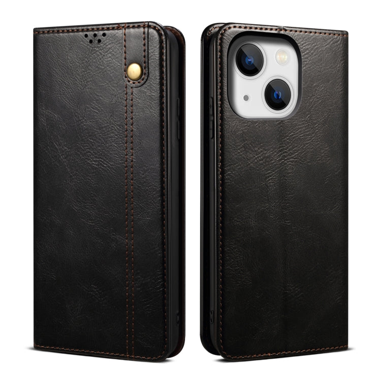 Oil Wax Crazy Horse Texture Leather Phone Case, Series 1