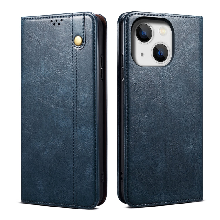 Oil Wax Crazy Horse Texture Leather Phone Case, Series 1