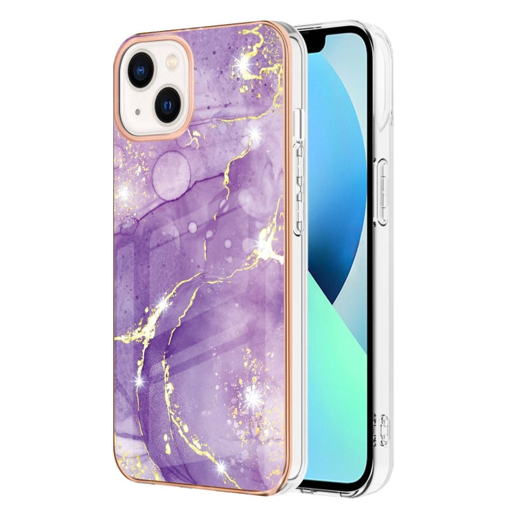 Electroplating Marble Pattern Dual-side IMD TPU Shockproof Phone Case, Series 1