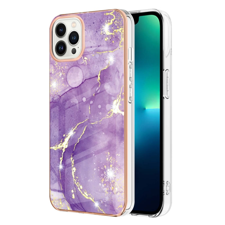 Electroplating Marble Pattern Dual-side IMD TPU Shockproof Phone Case, Series 2