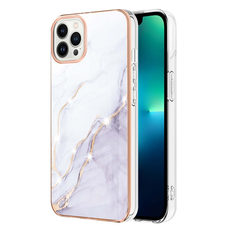 Electroplating Marble Pattern Dual-side IMD TPU Shockproof Phone Case, Series 2