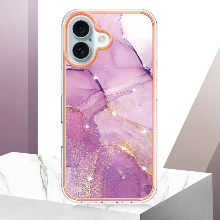 Electroplating Marble Pattern Dual-side IMD TPU Shockproof Phone Case, Series 2