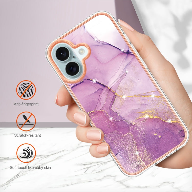 Electroplating Marble Pattern Dual-side IMD TPU Shockproof Phone Case, Series 2