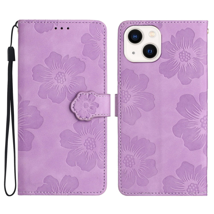 Flower Embossing Pattern Leather Phone Case, Series 2