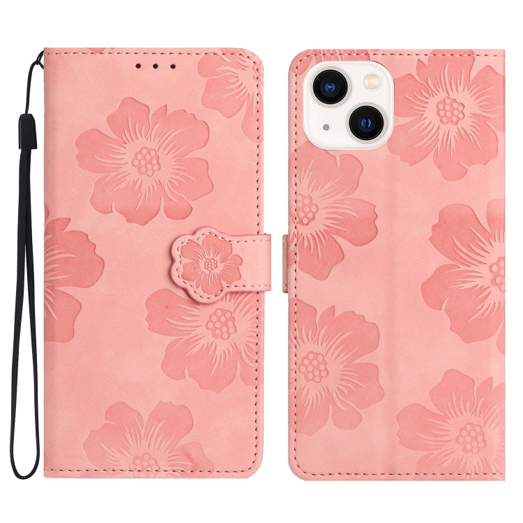 Flower Embossing Pattern Leather Phone Case, Series 3