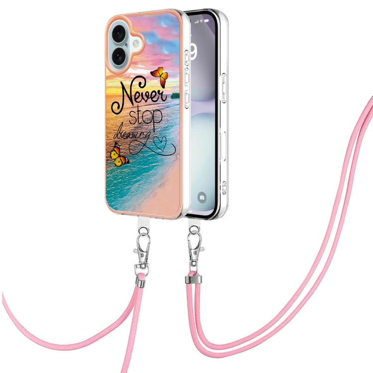 Electroplating Pattern IMD TPU Shockproof Case with Neck Lanyard, Series 1