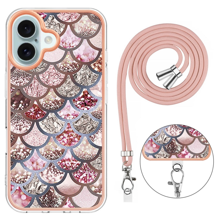 Electroplating Pattern IMD TPU Shockproof Case with Neck Lanyard, Series 2