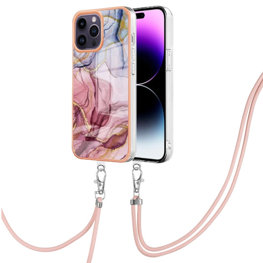 Electroplating Marble Dual-side IMD Phone Case with Lanyard, Series 1