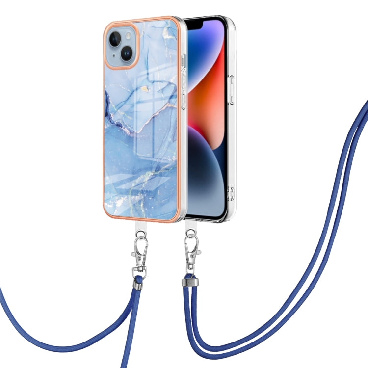 Electroplating Marble Dual-side IMD Phone Case with Lanyard, Series 1