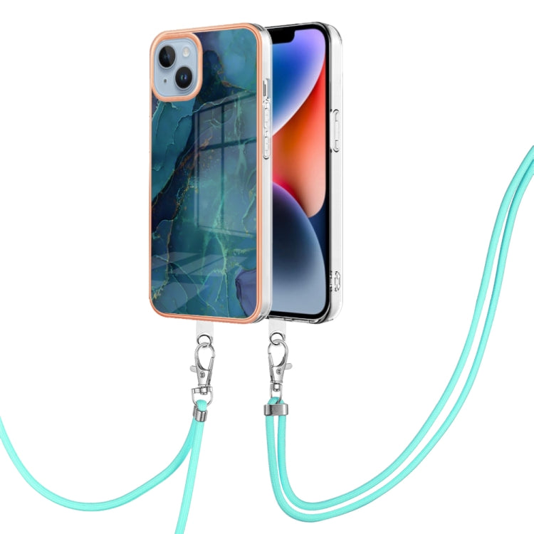 Electroplating Marble Dual-side IMD Phone Case with Lanyard, Series 1