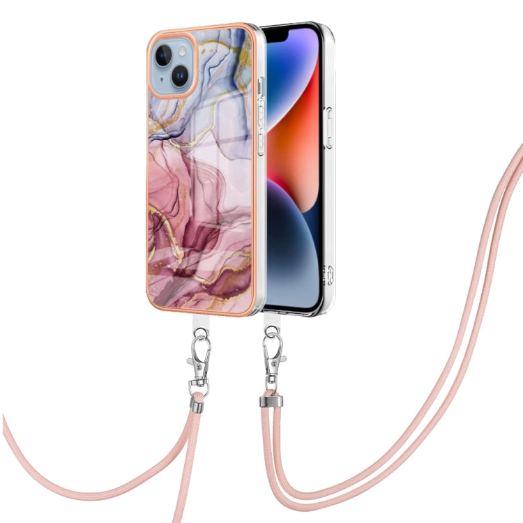 Electroplating Marble Dual-side IMD Phone Case with Lanyard, Series 1