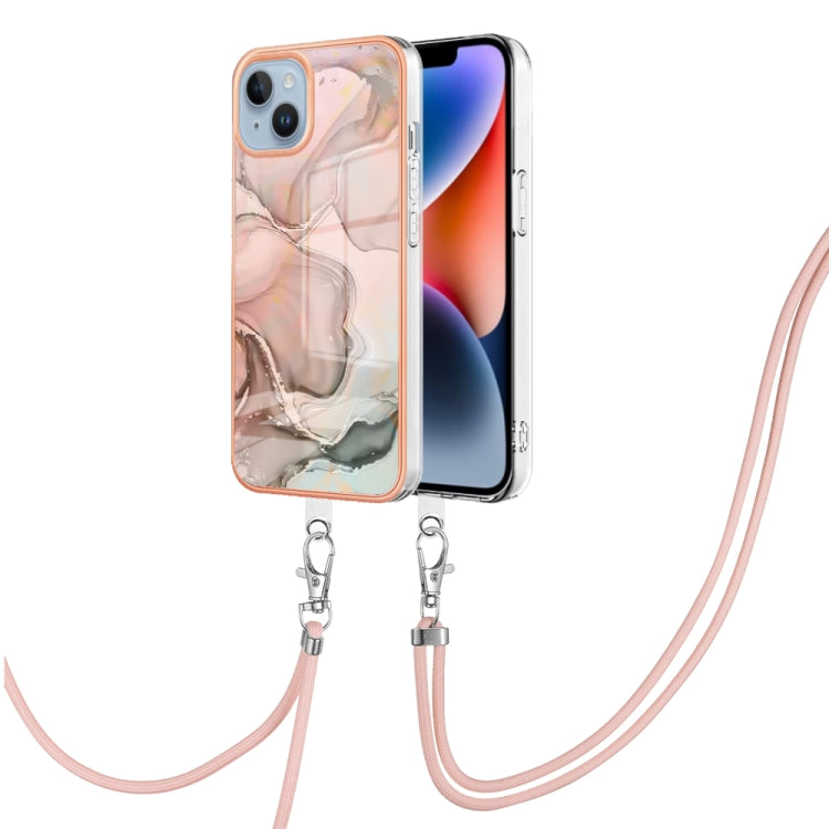 Electroplating Marble Dual-side IMD Phone Case with Lanyard, Series 1