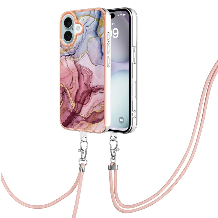 Electroplating Marble Dual-side IMD Phone Case with Lanyard, Series 1