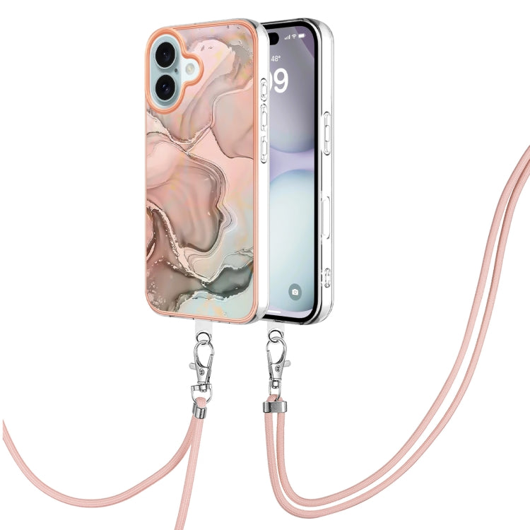 Electroplating Marble Dual-side IMD Phone Case with Lanyard, Series 1