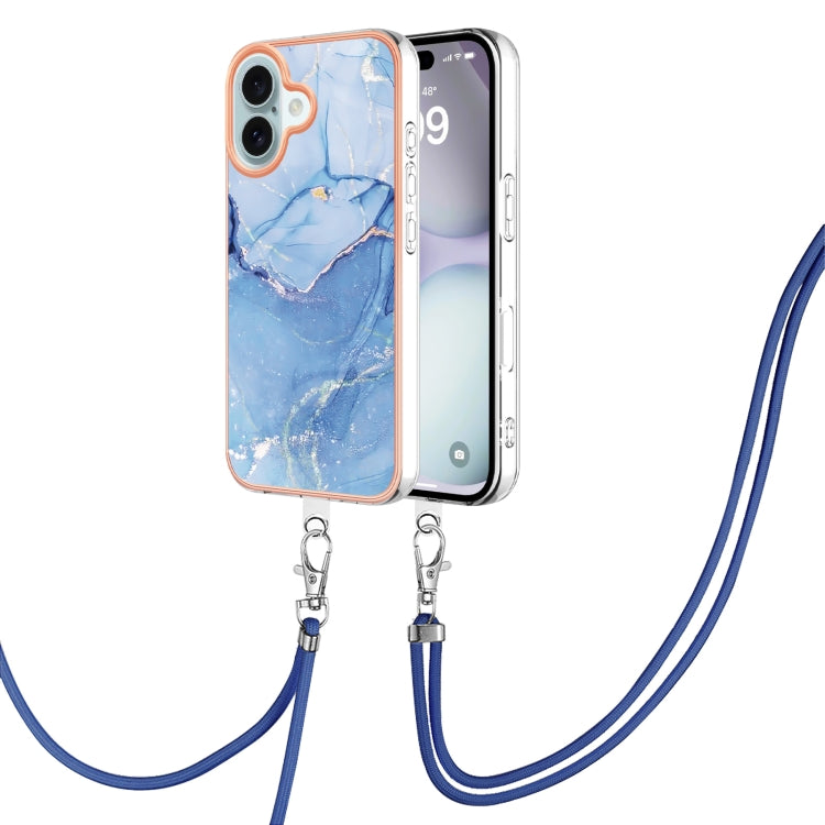 Electroplating Marble Dual-side IMD Phone Case with Lanyard, Series 1