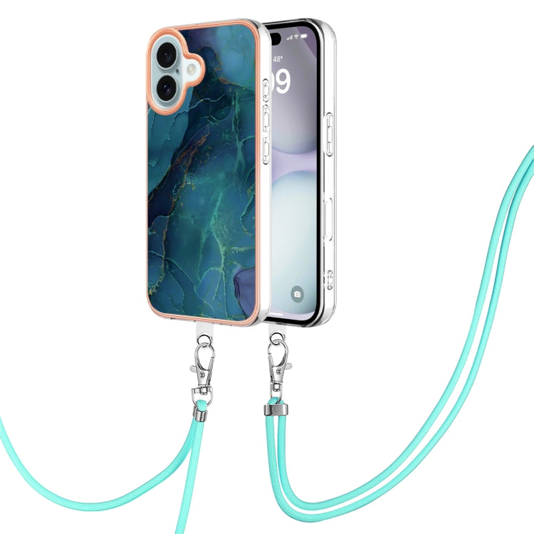 Electroplating Marble Dual-side IMD Phone Case with Lanyard, Series 1