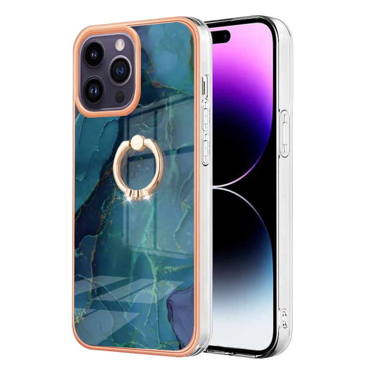 Electroplating Marble Dual-side IMD Phone Case with Ring, Series 2