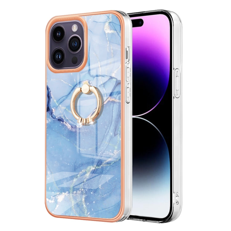 Electroplating Marble Dual-side IMD Phone Case with Ring, Series 2