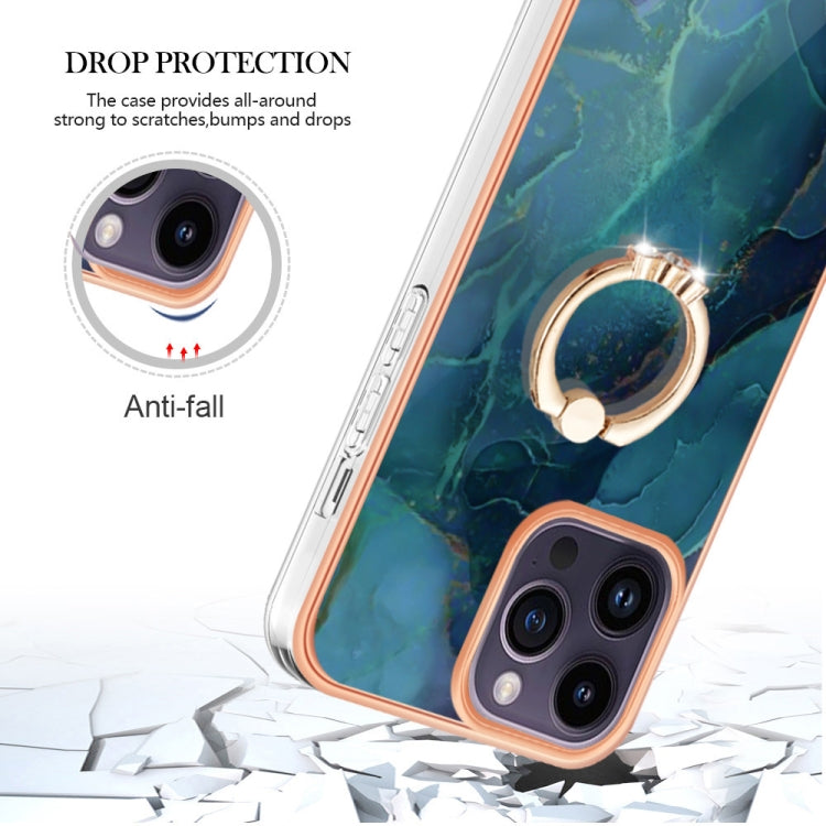 Electroplating Marble Dual-side IMD Phone Case with Ring, Series 1