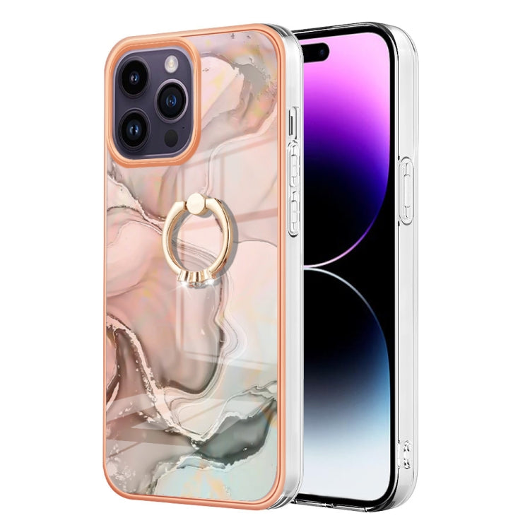 Electroplating Marble Dual-side IMD Phone Case with Ring, Series 1