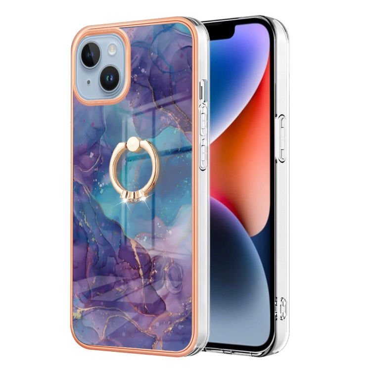 Electroplating Marble Dual-side IMD Phone Case with Ring, Series 1