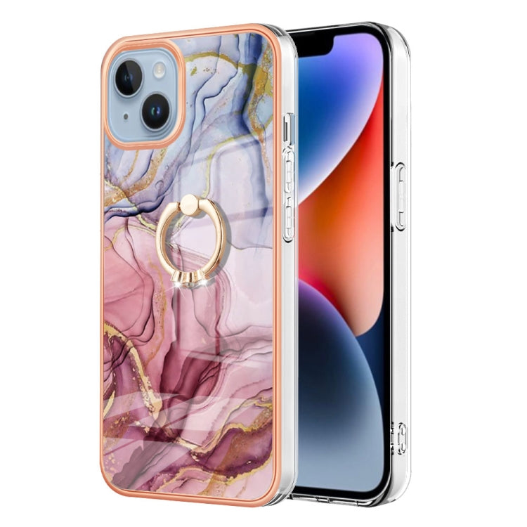 Electroplating Marble Dual-side IMD Phone Case with Ring, Series 1