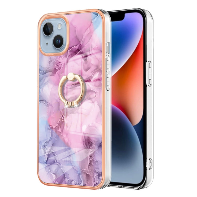 Electroplating Marble Dual-side IMD Phone Case with Ring, Series 1