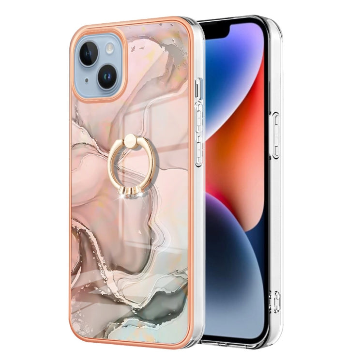 Electroplating Marble Dual-side IMD Phone Case with Ring, Series 1