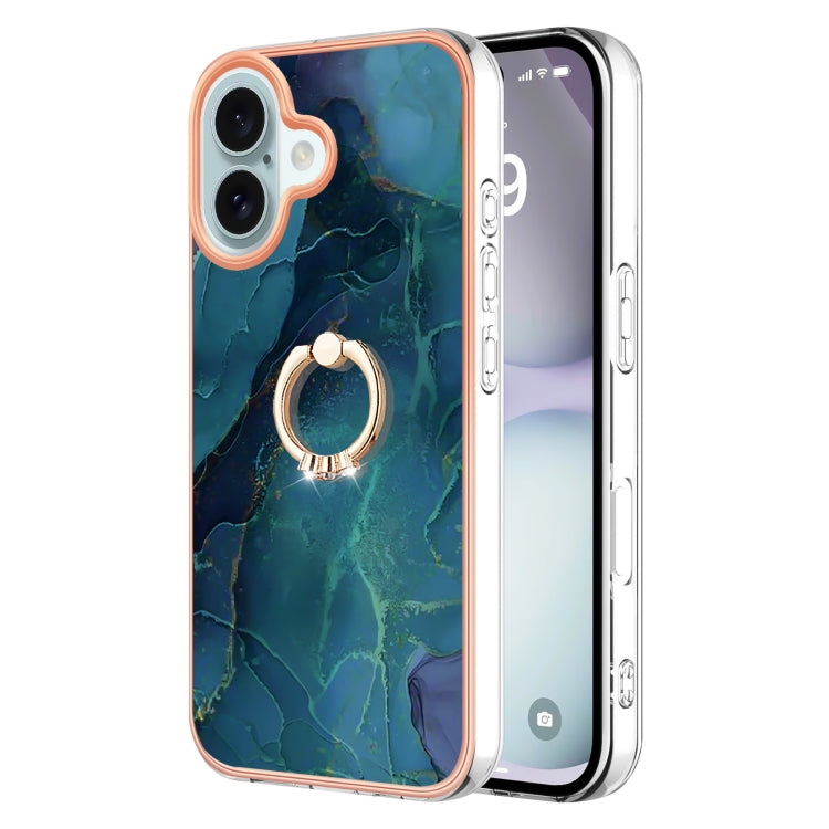 Electroplating Marble Dual-side IMD Phone Case with Ring, Series 1