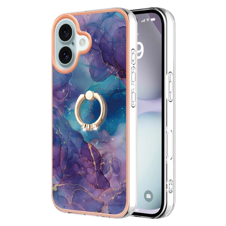 Electroplating Marble Dual-side IMD Phone Case with Ring, Series 1