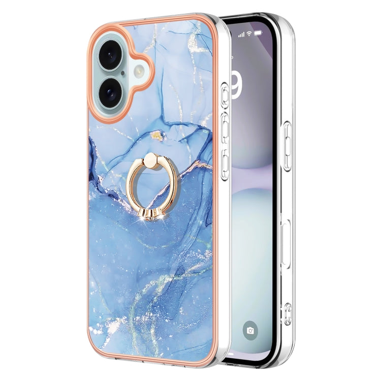 Electroplating Marble Dual-side IMD Phone Case with Ring, Series 1