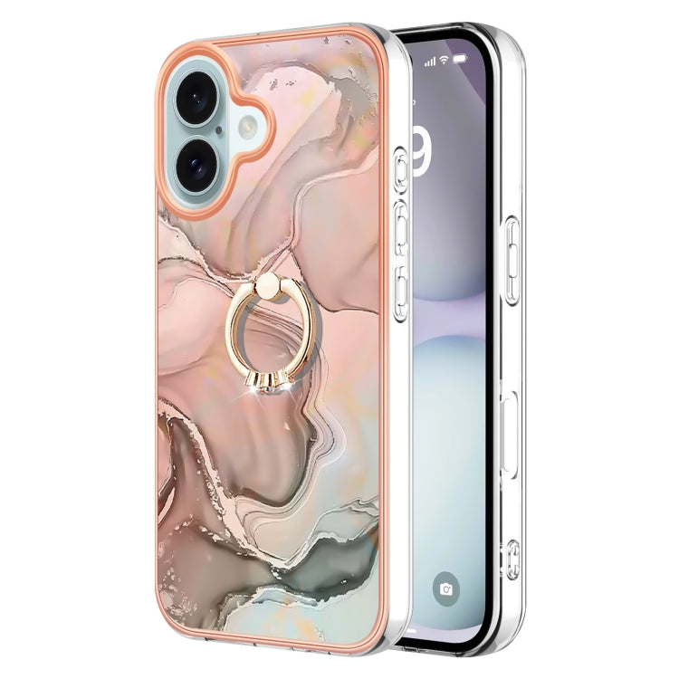 Electroplating Marble Dual-side IMD Phone Case with Ring, Series 1