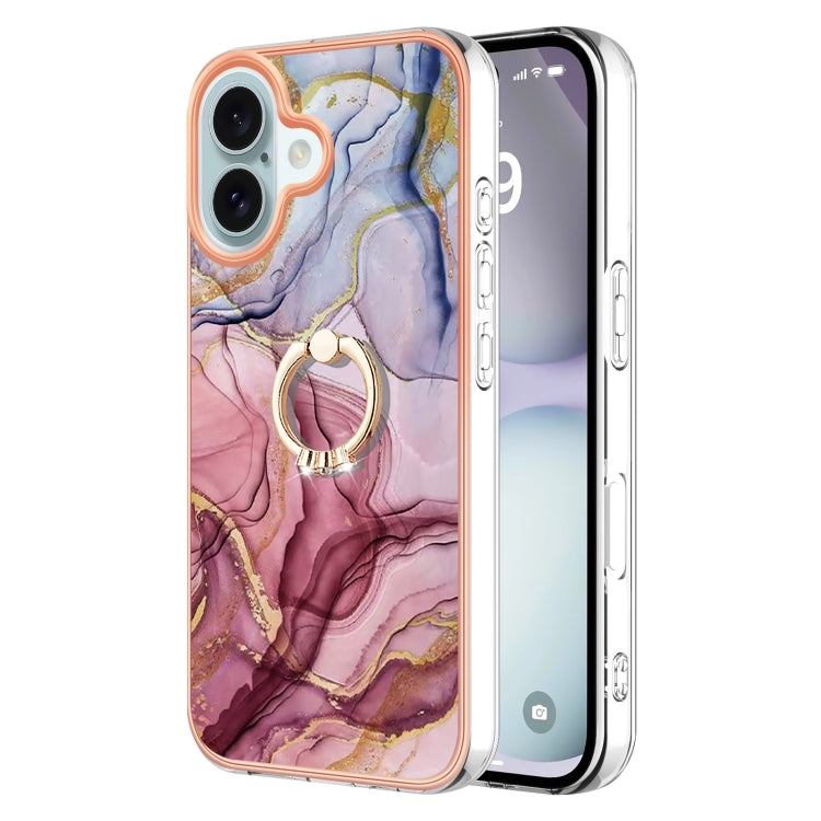 Electroplating Marble Dual-side IMD Phone Case with Ring, Series 1