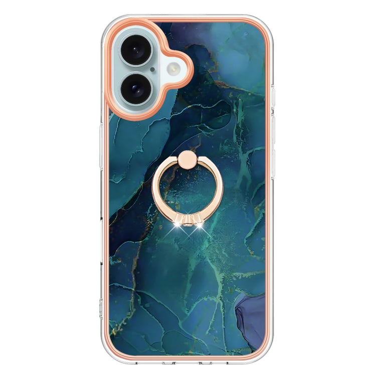 Electroplating Marble Dual-side IMD Phone Case with Ring, Series 2