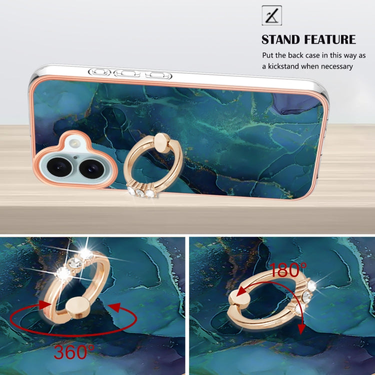 Electroplating Marble Dual-side IMD Phone Case with Ring, Series 2