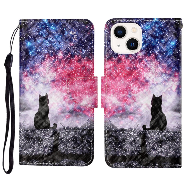 3D Colored Drawing Flip Leather Phone Case, Series 5