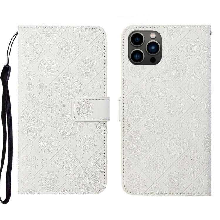 Ethnic Style Embossed Pattern Leather Phone Case, Series 2