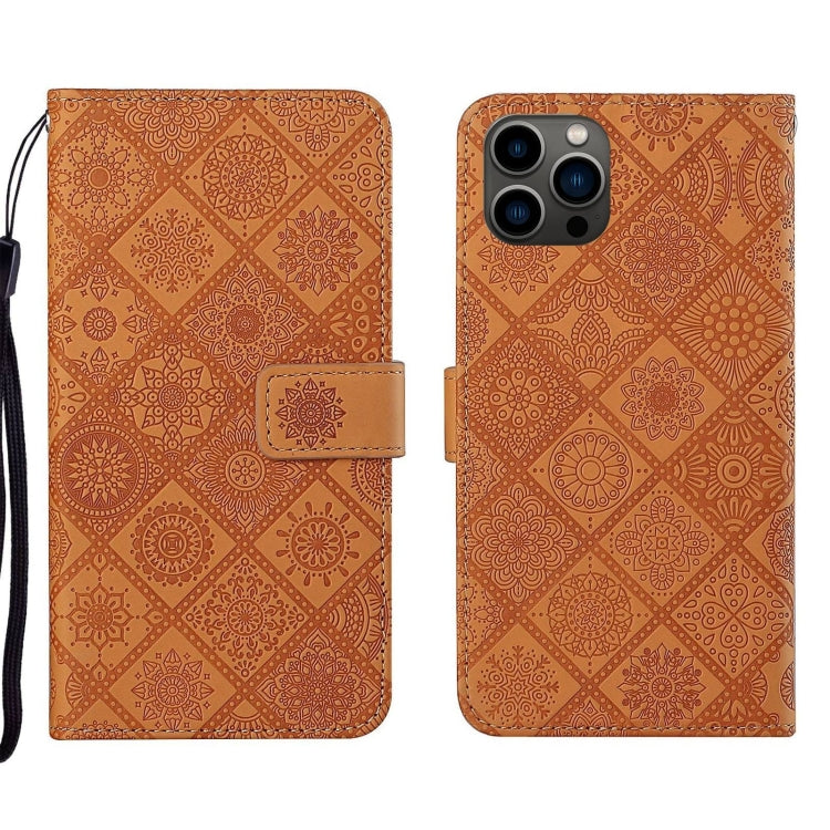 Ethnic Style Embossed Pattern Leather Phone Case, Series 1