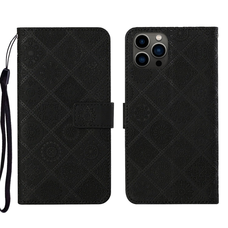 Ethnic Style Embossed Pattern Leather Phone Case, Series 1