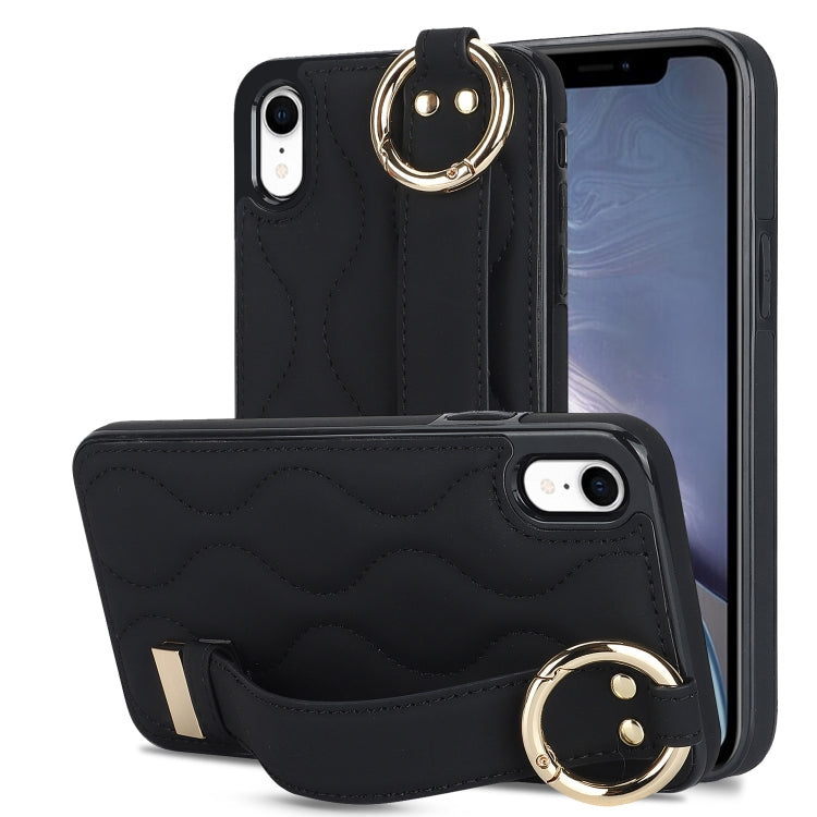 Non-slip Full Coverage Ring PU Phone Case with Wristband, Series 1