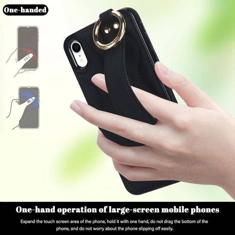 Non-slip Full Coverage Ring PU Phone Case with Wristband, Series 1